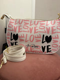 Borsa Desiree Bianca lettering love