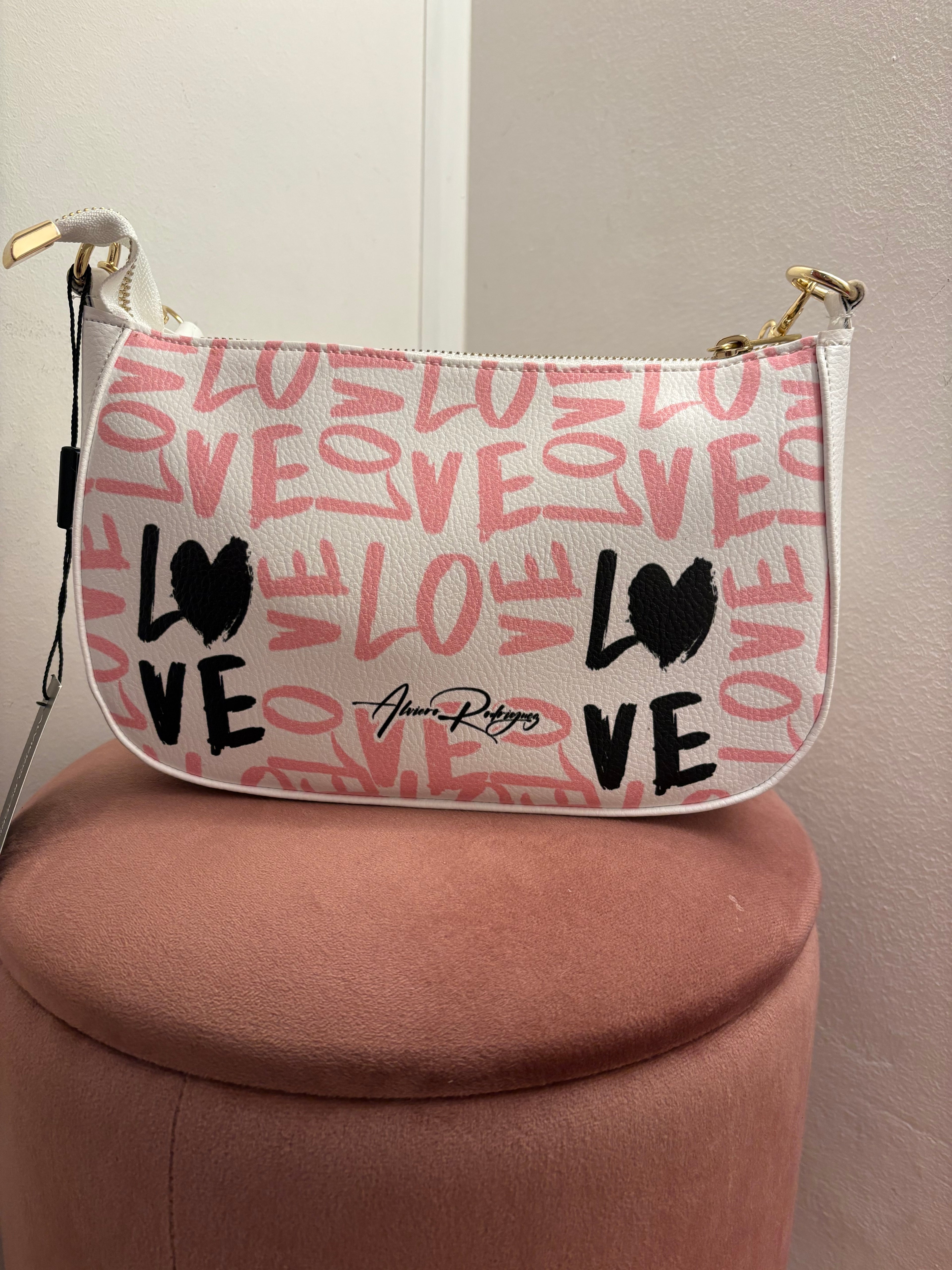 Borsa Desiree Bianca lettering love