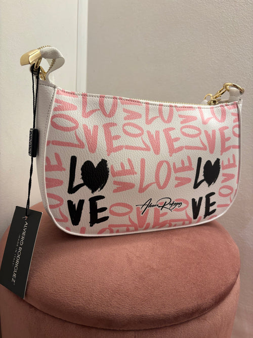 Borsa Desiree Bianca lettering love