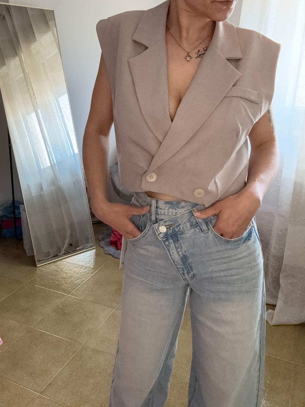 Jeans asimmetrico