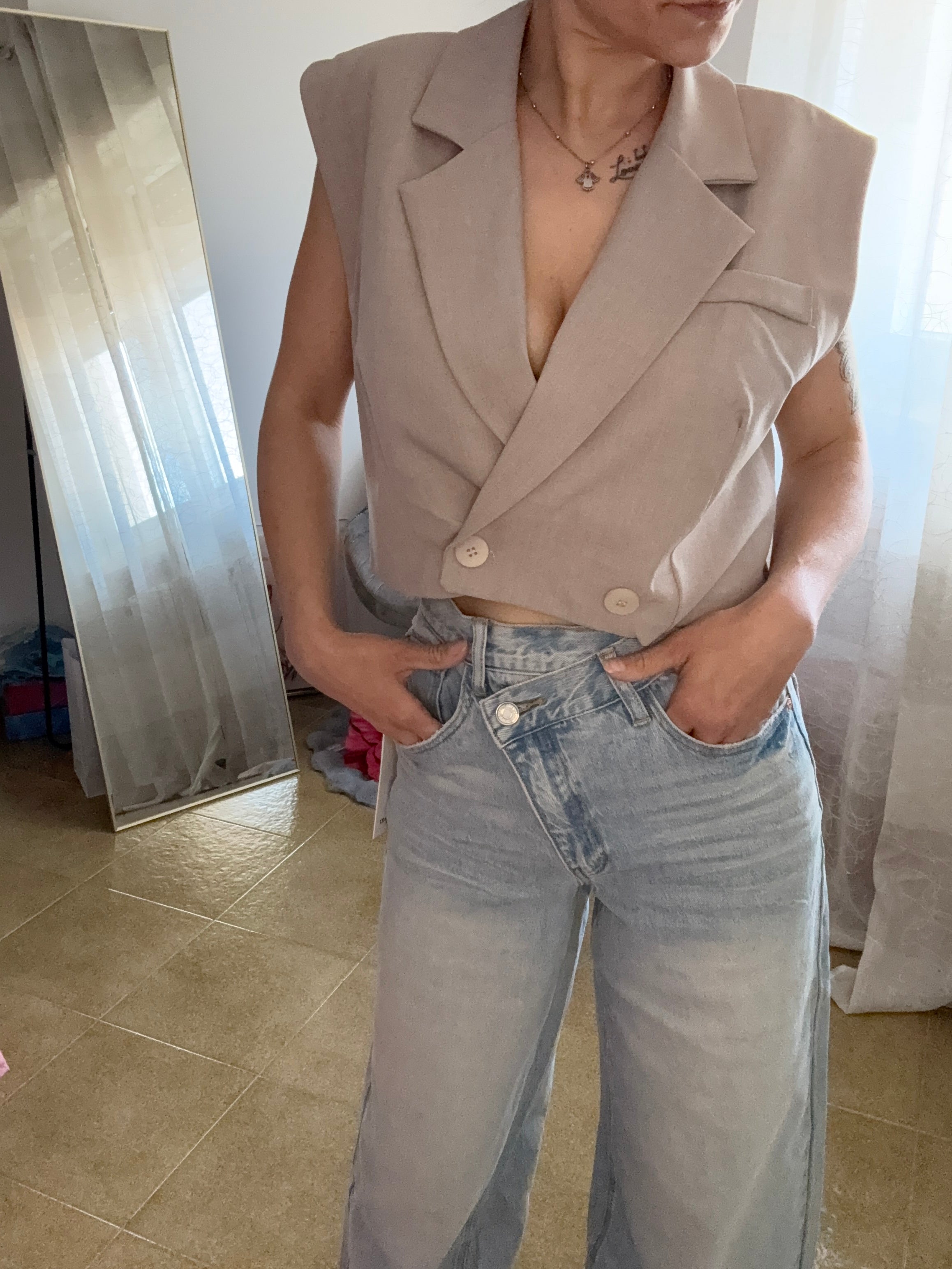 Jeans asimmetrico