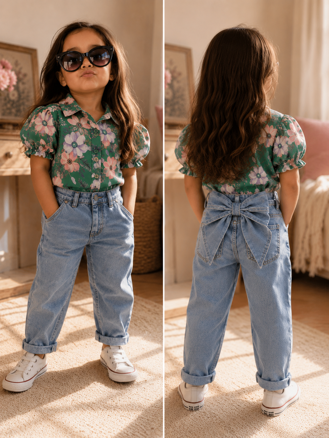 Jeans fiocco