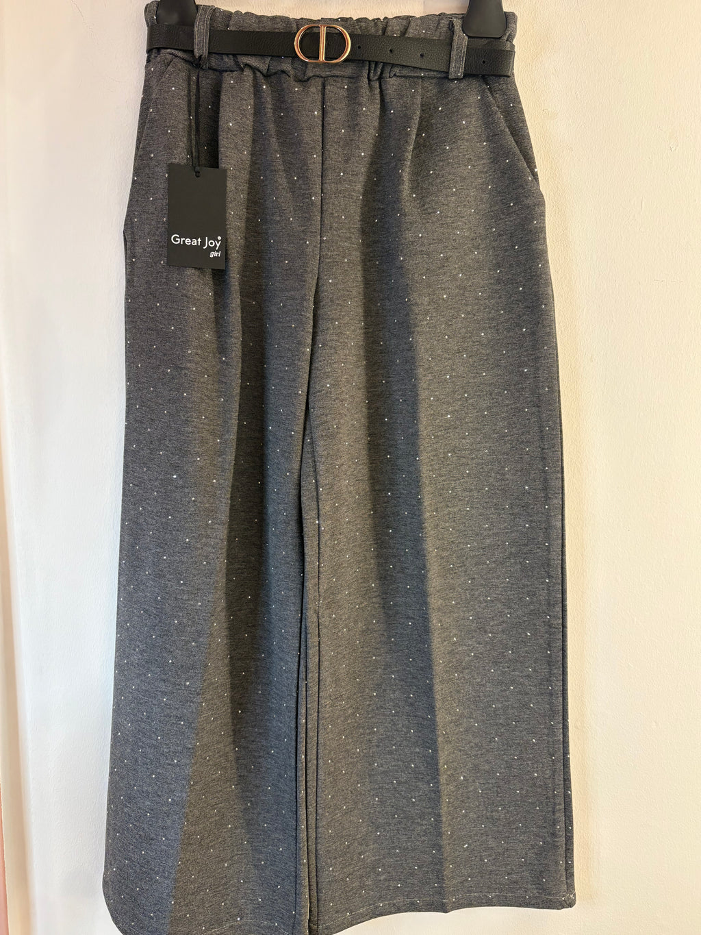 Pantalone a palazzo con strass