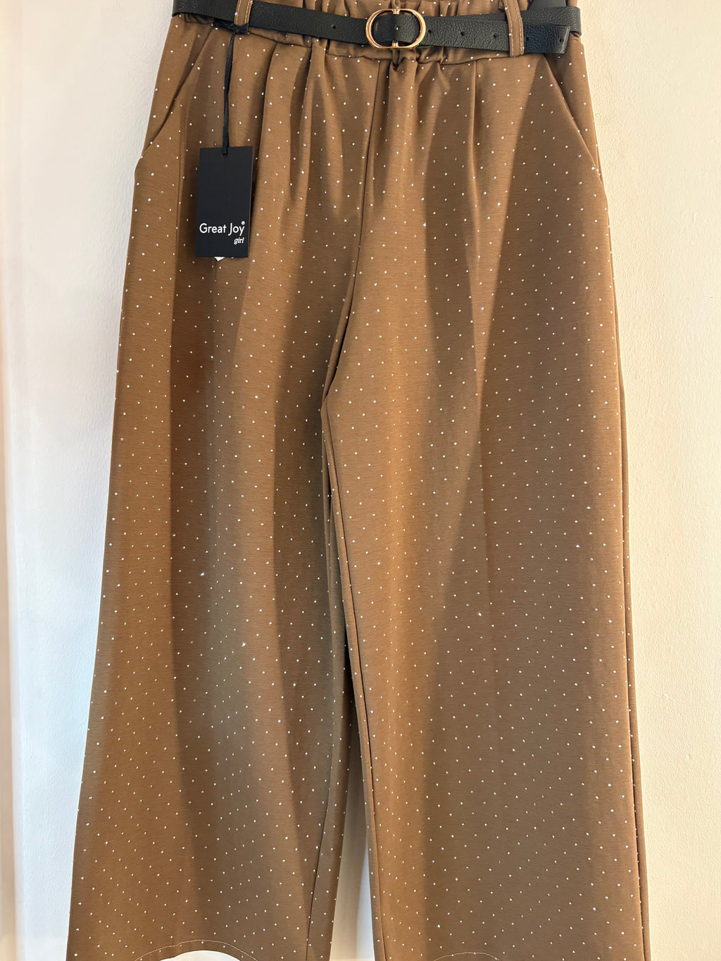 Pantalone a palazzo con strass