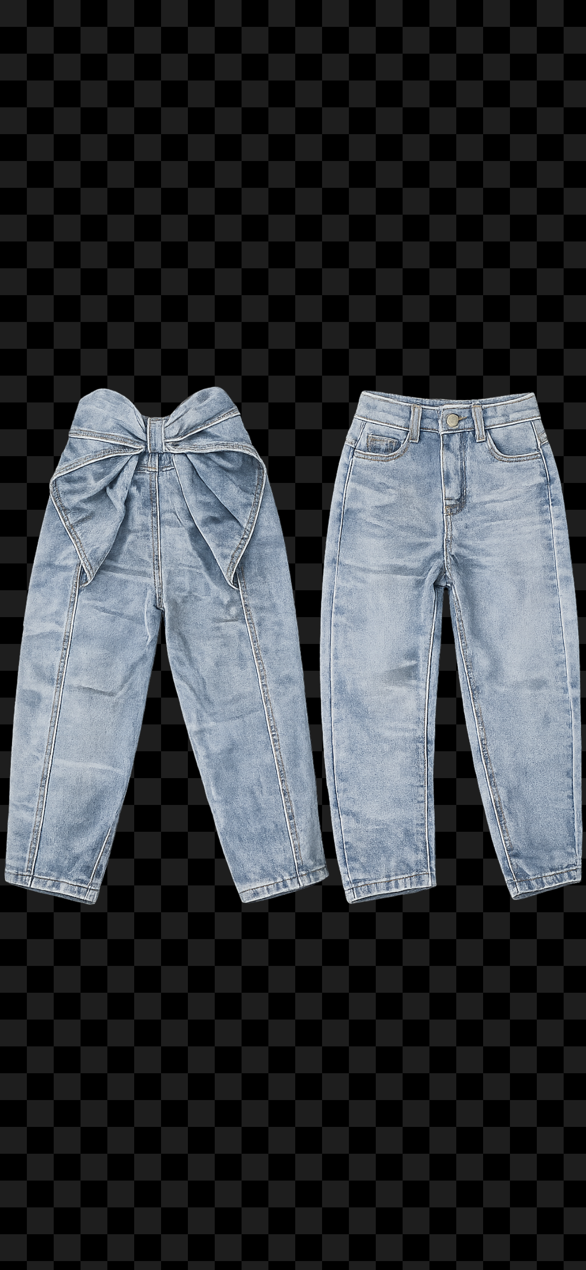 Jeans fiocco